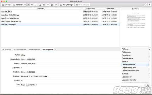 File Property Edit Mac版