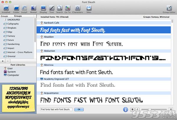 Font Sleuth for mac