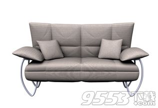 浅色双人沙发3d模型