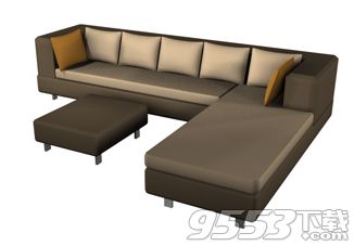 苏珊转角沙发3d模型