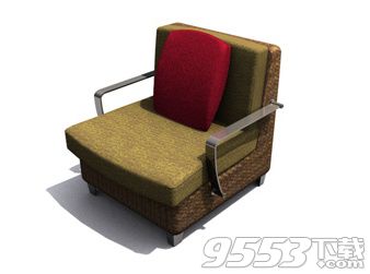 现代舒适单人沙发3d模型