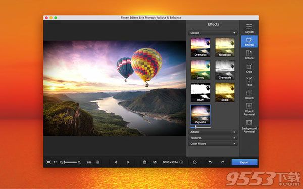 Photo Editor Lite Movavi for mac