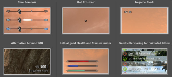 上古卷轴5：天际重制版 SkyHUD优化与游戏内置系统时钟