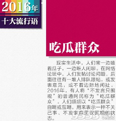 2016年十大流行语是什么？2016年网络十大流行语