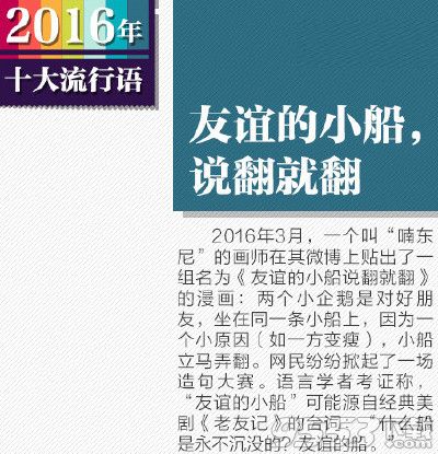 2016年十大流行语是什么？2016年网络十大流行语