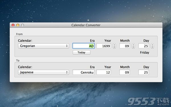 Calendar Converter for mac