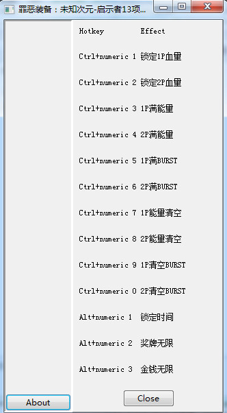 罪恶装备：启示者- v1.0十三项修改器