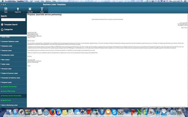 Business Letter Templates for mac