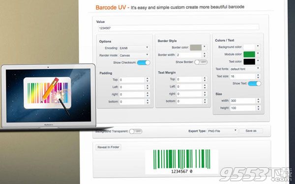 Barcode UV for mac