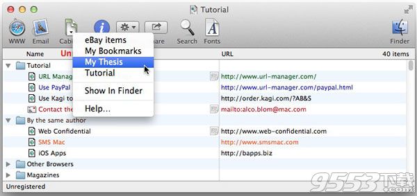 URL Manager Pro for mac