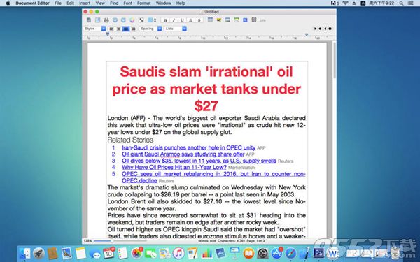 Document editor for mac