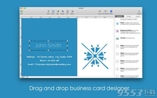 Blue Penguin Business Card Designer for mac