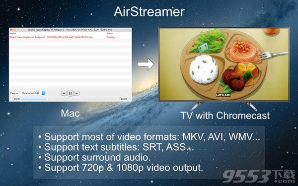 AirStreamer for Google Chromecast Mac版