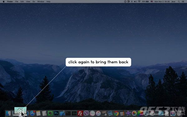 1 Click Show Desktop for mac
