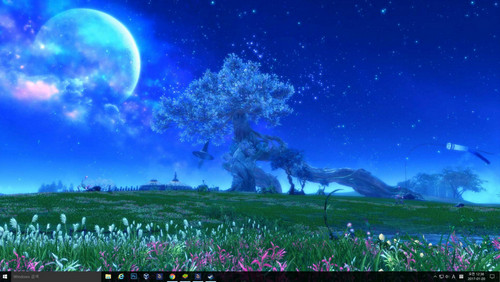 Wallpaper Engine Midnight sky午夜天空花瓣平原壁紙