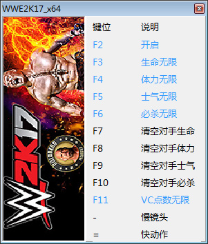 WWE2K17 v1.0十一項修改器