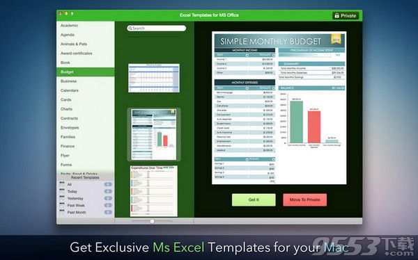 Templates for Microsoft Excel Mac版