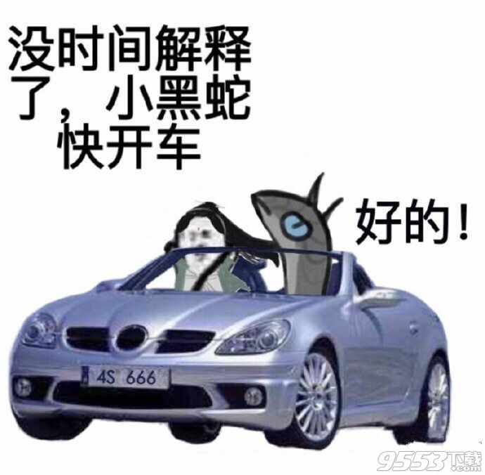 小黑蛇我们走表情包