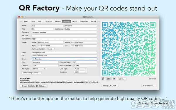 QR Factory for mac