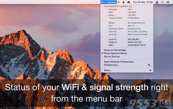 WiFi无线信号强度浏览器Mac版