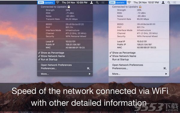 WiFi Wireless Signal Strength Explorer for Mac