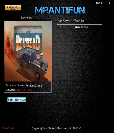 Revhead v1.0.1894一项修改器MrAntiFun版