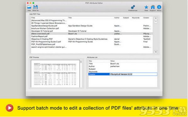 PDF Attribute Editor Mac版