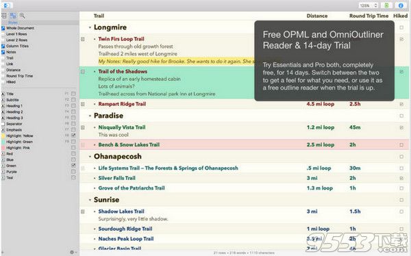 Omnioutliner pro 5 Mac破解版