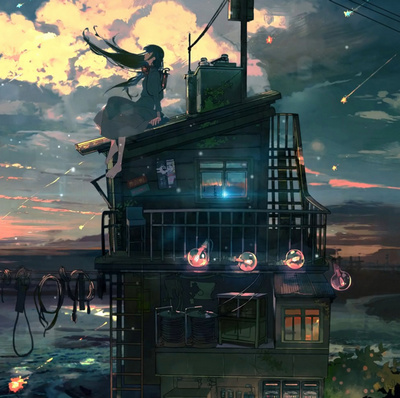 Wallpaper Engine 河岸小楼赤足少女动态壁纸