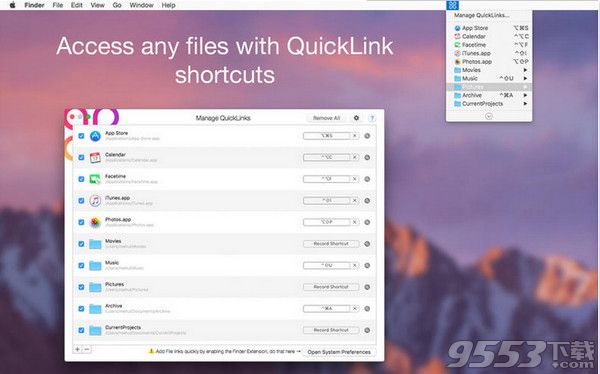 QuickLinks for Mac
