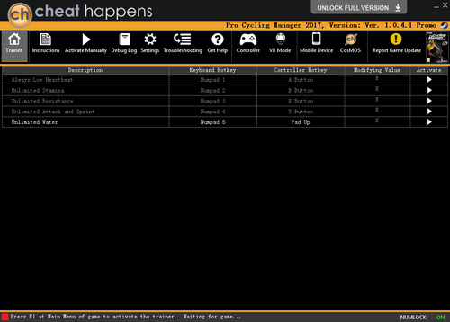 职业自行车队经理2017 v1.0.4.1无限水修改器[CH]