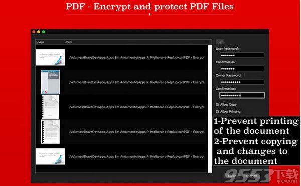 PDF Encrypt and protect PDF Files Mac版