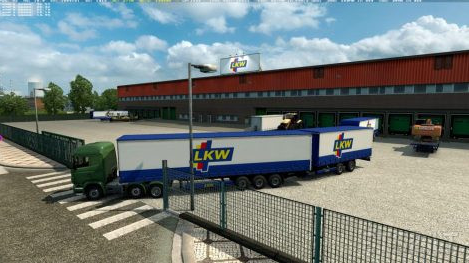 欧洲卡车模拟2 v1.28所有公司双货柜MOD