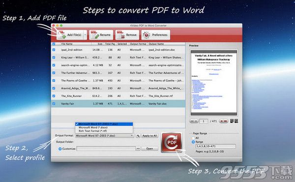 4Video PDF to Word Converter Mac版
