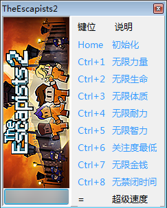 脫逃者2 v1.0.0九項(xiàng)修改器