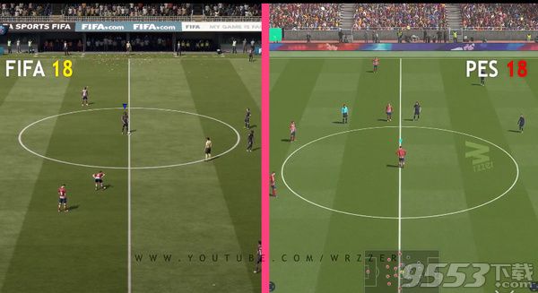 实况足球2018与FIFA18哪个画面更好 实况足球2018与FIFA18画面对比