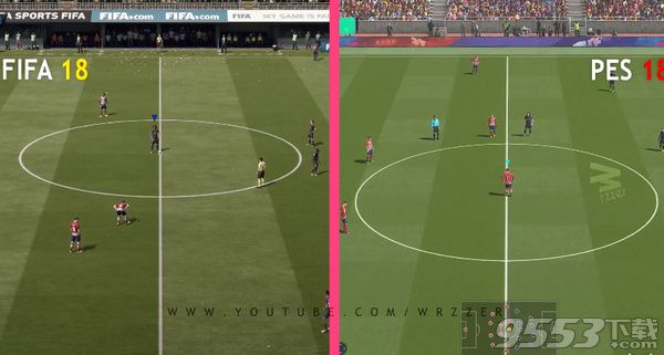 实况足球2018与FIFA18哪个画面好 实况足球2018与FIFA18画面对比视频