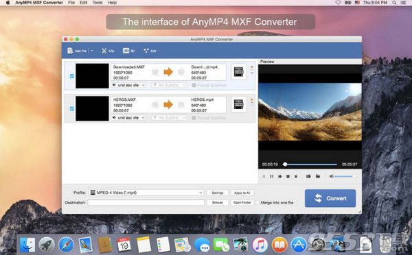 AnyMP4 MXF转换器Mac版