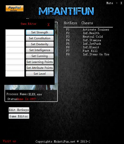Elex v1.0十五项修改器[MrAntiFun]