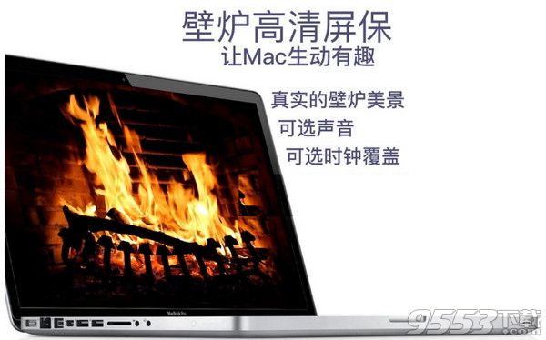 Fireplace Live HD+ Screensaver Mac破解版