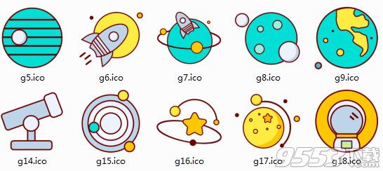 探索星球系列桌面高清图标大全