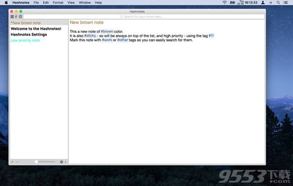 Hashnotes Mac版