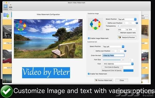 Batch Video Watermark Mac版