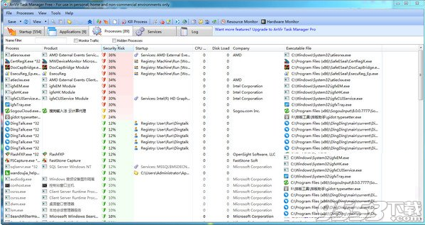 AnVir Task Manager Free中文版