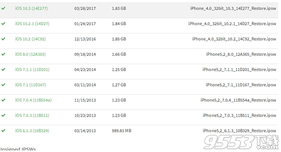 iPhone老版本iOS系统下载地址|5s\/6s苹果系统