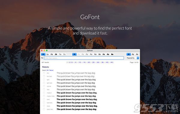 GoFont Mac版