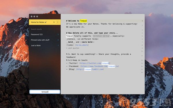 Tempad Mac版