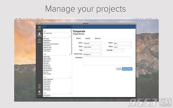 Bill4Time Mac版