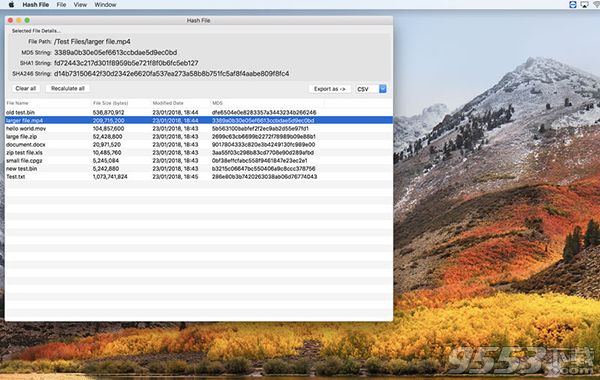 Hash File Mac版