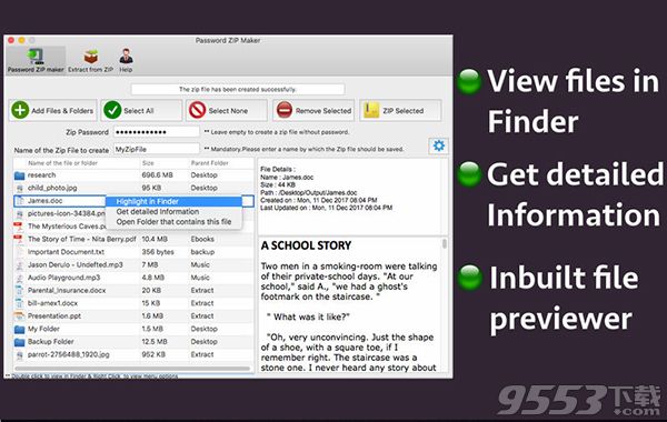 Password ZIP Maker Mac版